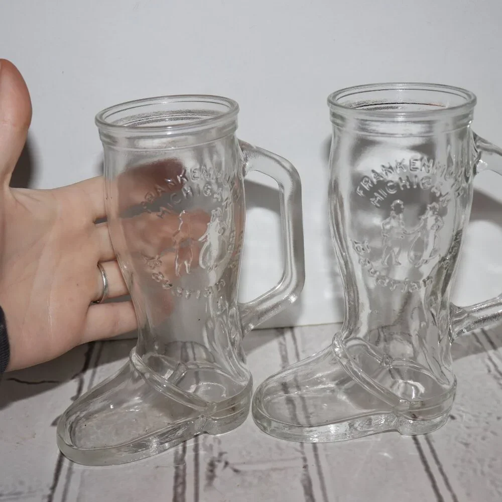 🍺 Vintage Beer Boots · Frankenmuth Bavarian Inn · Set of 2 · 6.5